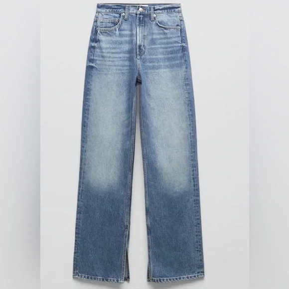Adererror×Zara Wide Leg Jeans Ader Error × Zara Ader Error x Zara patchwork wide leg jeans